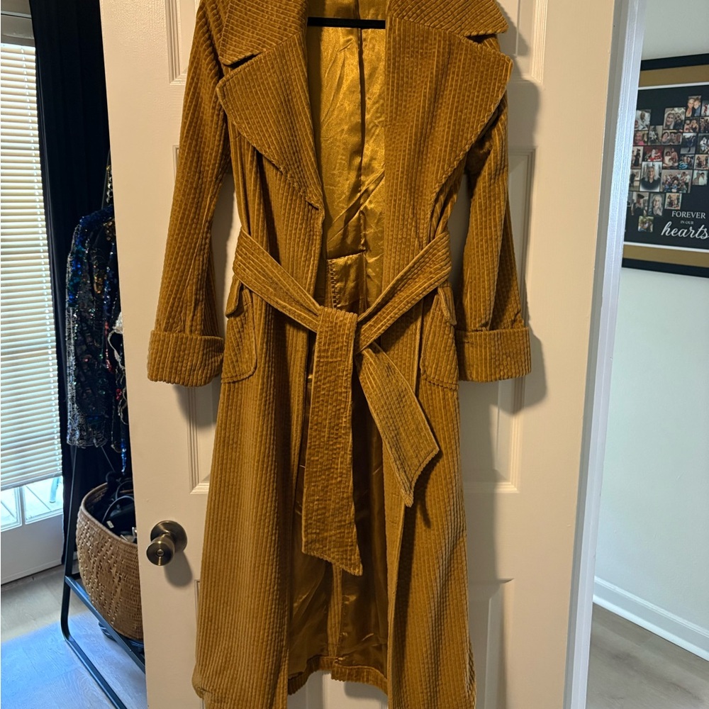 Tulle Satin-Lined Jacket in Mustard Gold